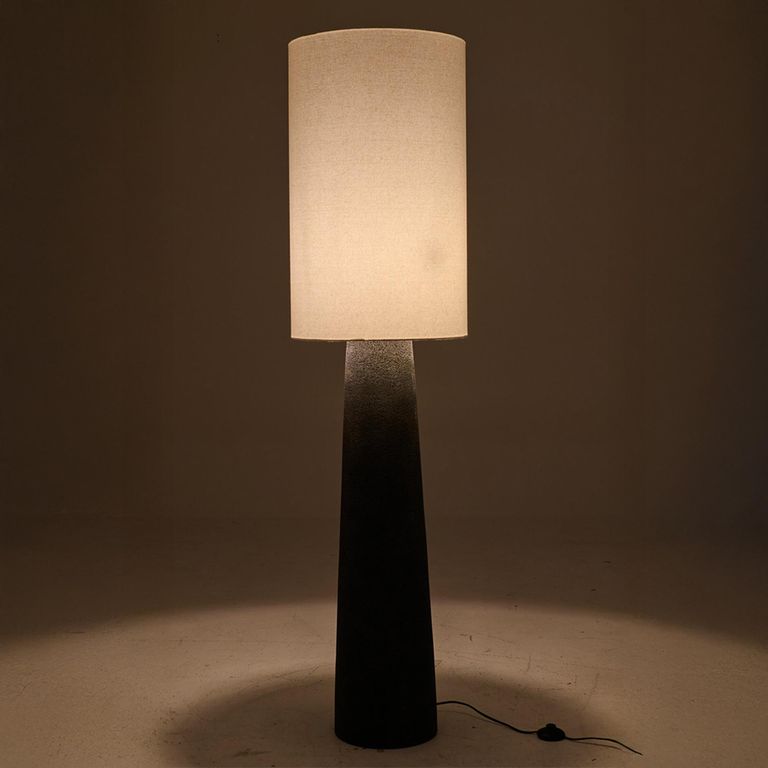 Ava Floor Lamp - Large - Black and White - Fibreglass