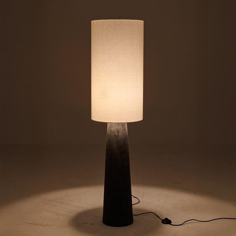 Ava Floor Lamp - Medium - Black and White - Fibreglass