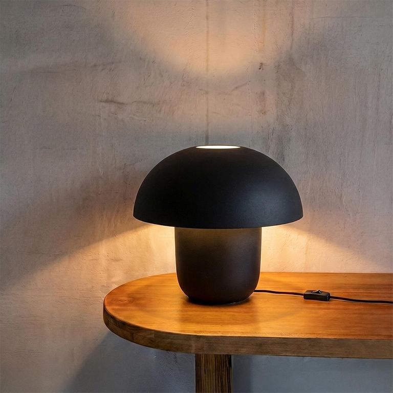 Mushroom Table Lamp - Large - Black - Metal
