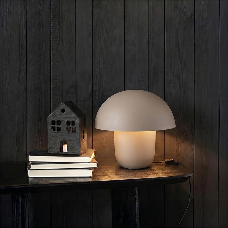Mushroom Table Lamp - Medium - Taupe - Metal