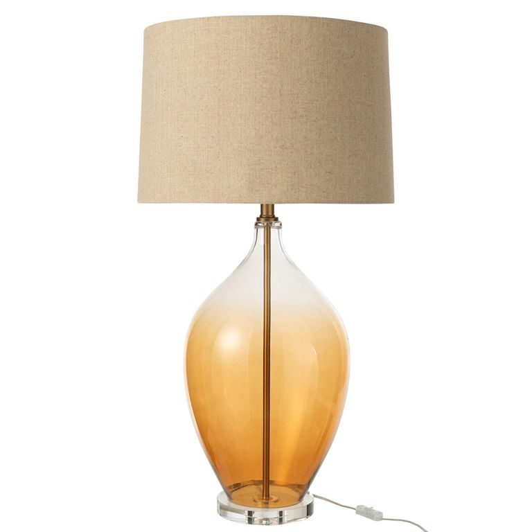 Amber Table Lamp - Brown - Glass