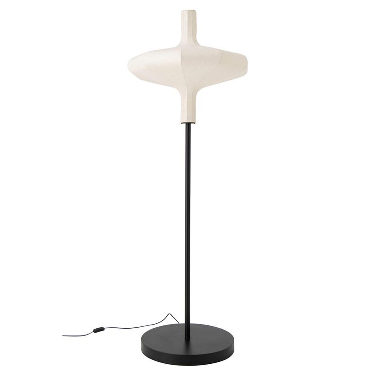 Floor Lamp - Natural and Black - Paper