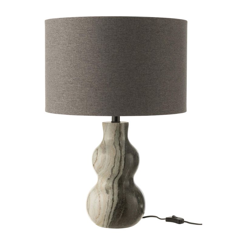Table Lamp - Black and Light Grey - Marble
