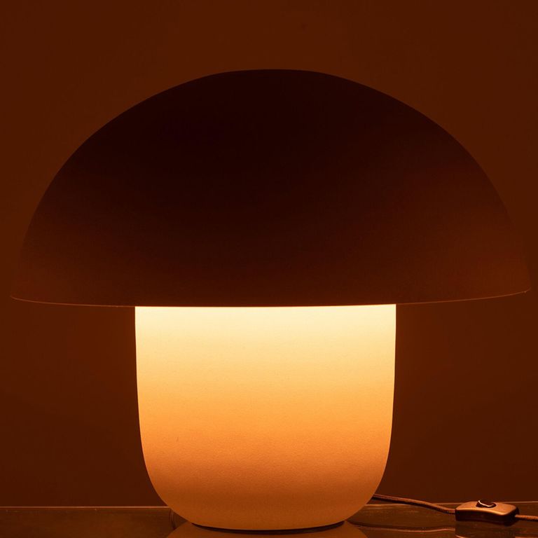 Mushroom Table Lamp - Large - Beige - Metal