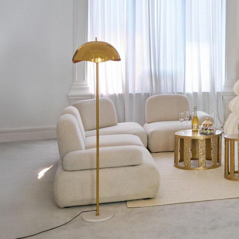 Floor Lamp - Gold - Marble and Metal