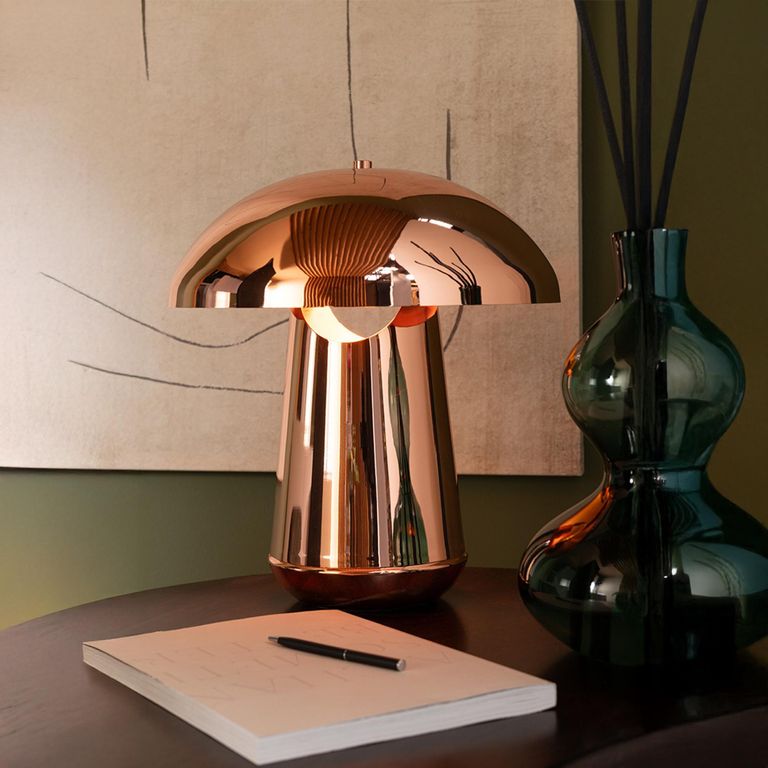 Mushroom Table Lamp - Copper - Metal