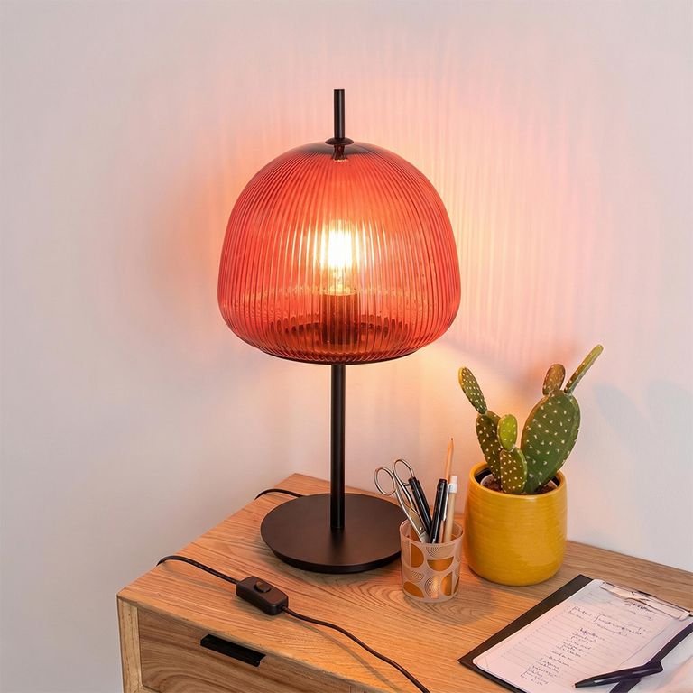 Oasis Table Lamp - Red - Glass