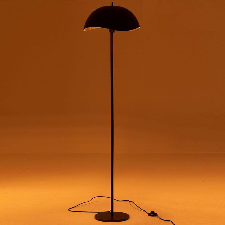 Floor Lamp - Black - Marble and Metal
