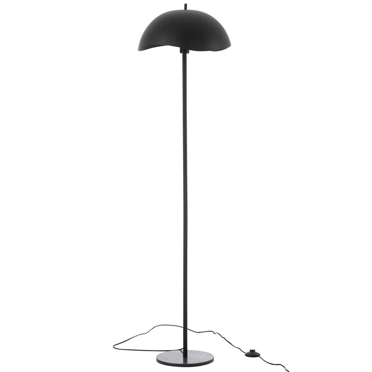 Floor Lamp - Black - Marble and Metal