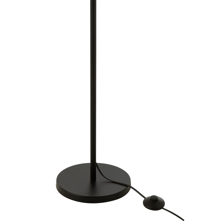 Floor Lamp - Natural and Black - Rattan and Metal