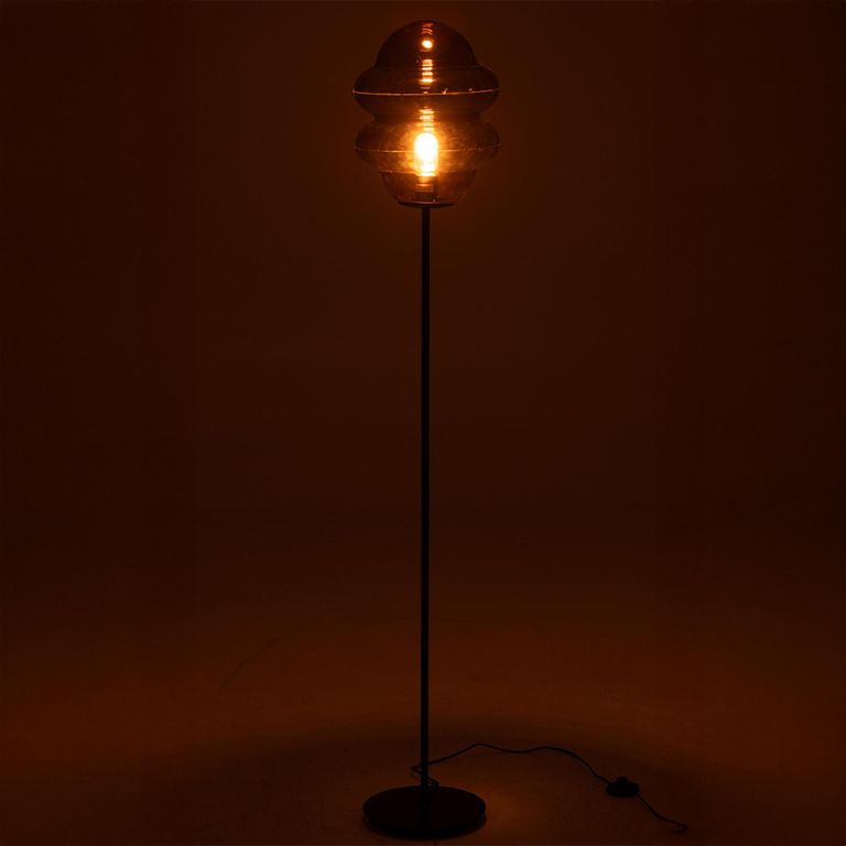 Honey Spoon Floor Lamp - Brown - Glass