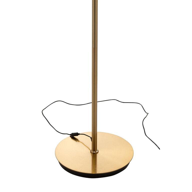 LED Floor Lamp - Brown - Glass