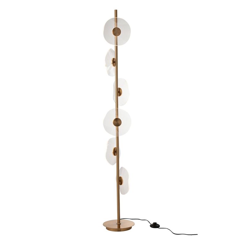 LED Flower Floor Lamp - Gold - Plastic and Metal