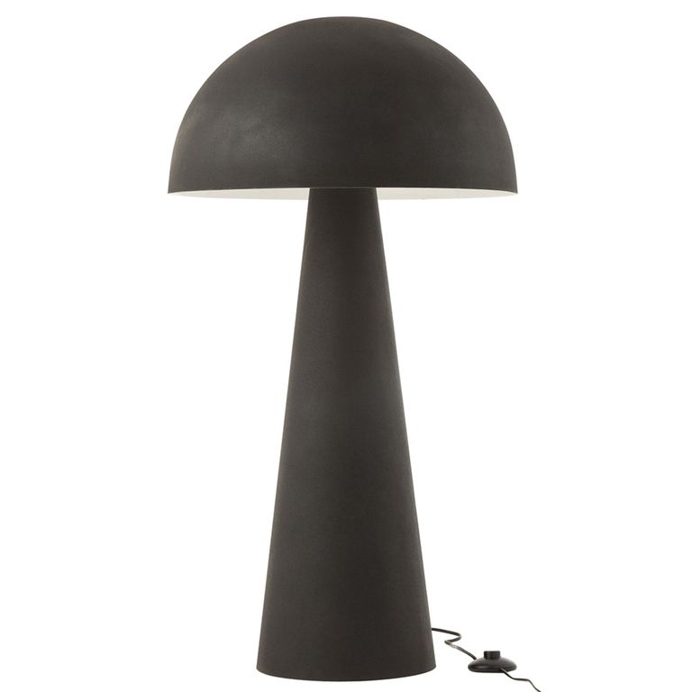 Mushroom Floor Lamp - Matt Black - Metal