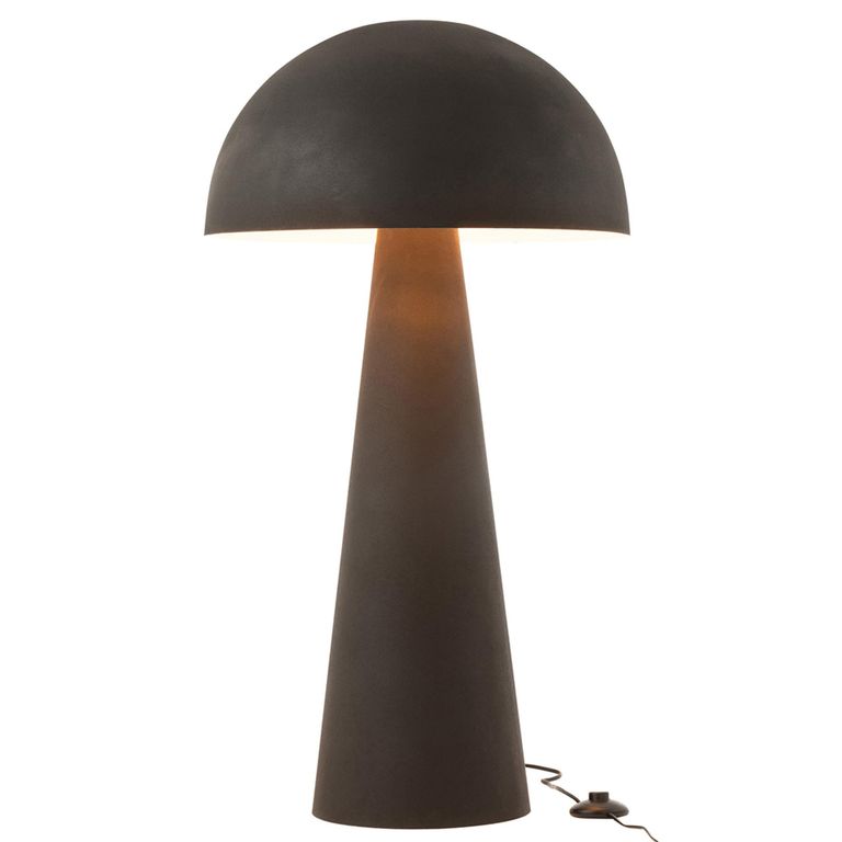 Mushroom Floor Lamp - Matt Black - Metal
