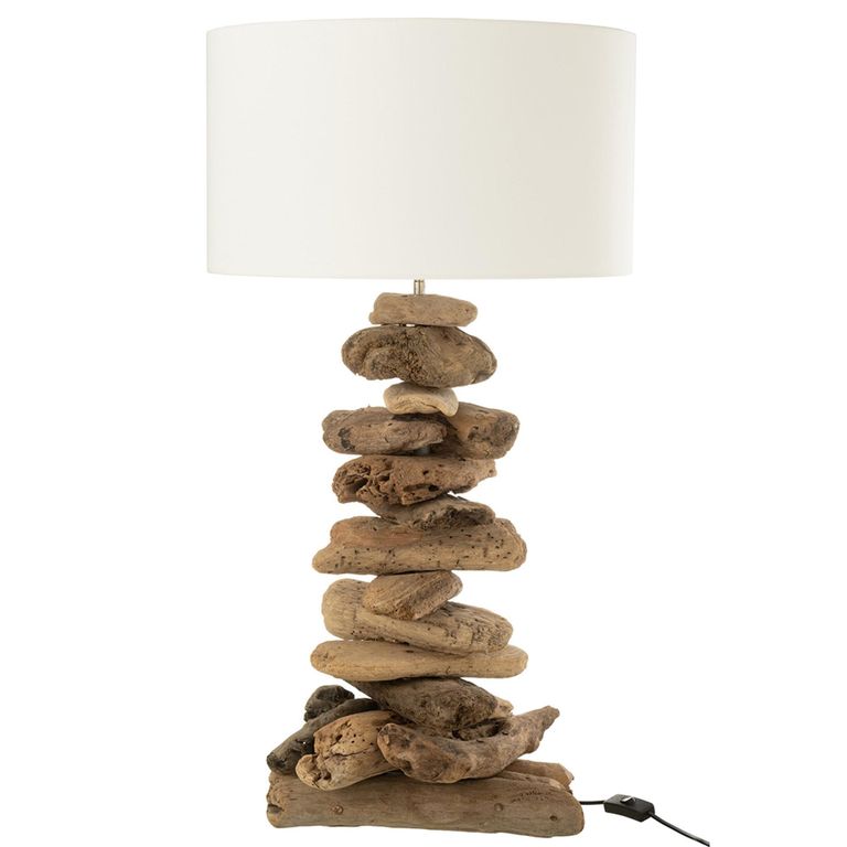 Table Lamp - Natural and White - Driftwood