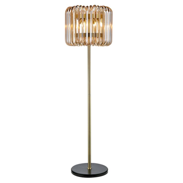 Channa Floor Lamp - Bronze - Glass and Metal