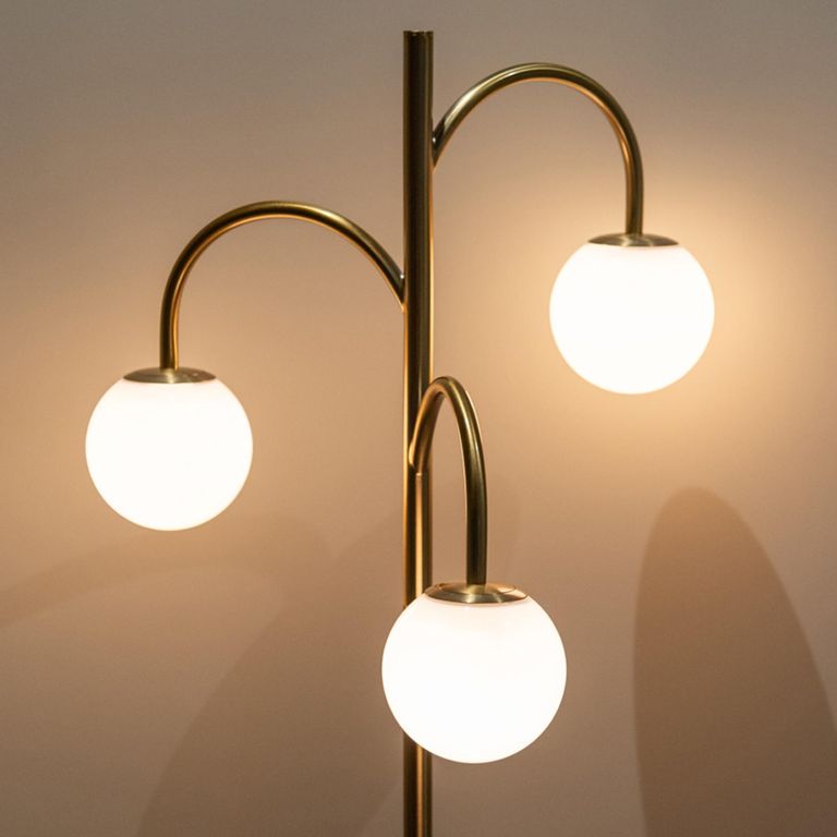 Janou Floor Lamp - Gold - Glass and Metal