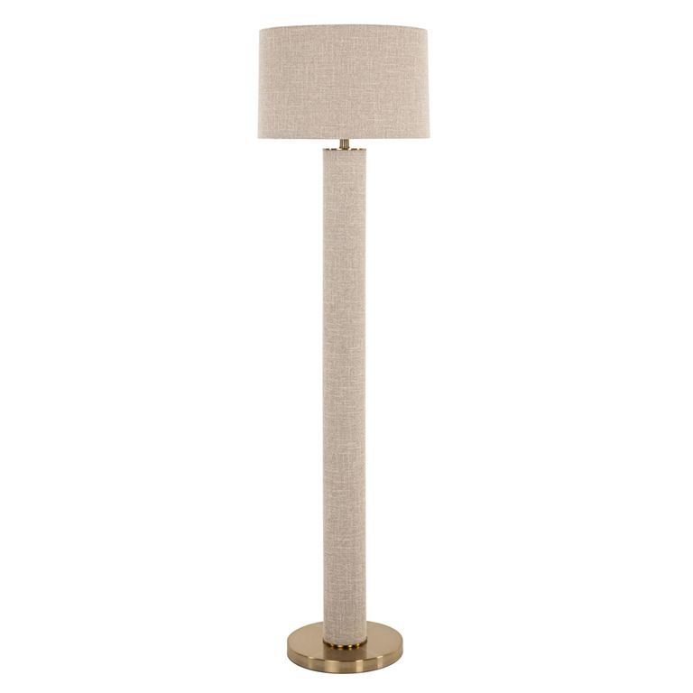 Joline Floor Lamp - Beige - Linen Fabric