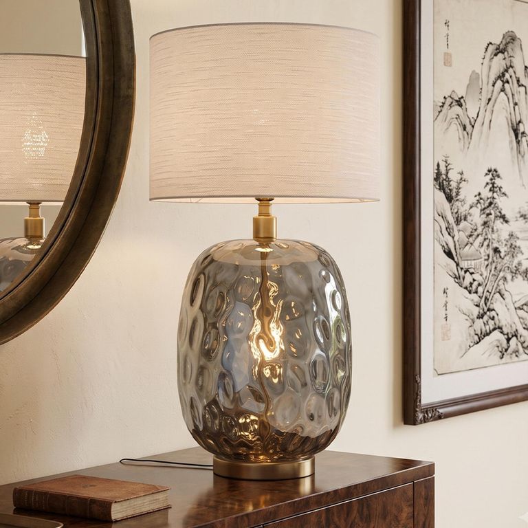 Ember Table Lamp - Round - Amber - Glass