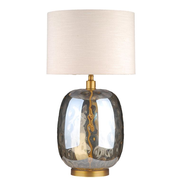 Ember Table Lamp - Round - Amber - Glass