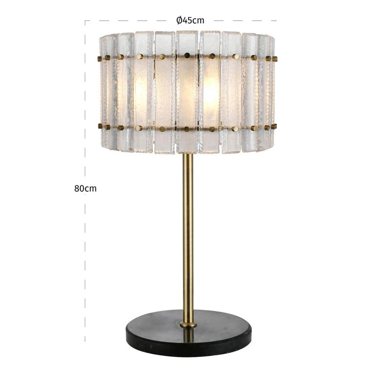Felina Table Lamp - Round - Bronze - Glass