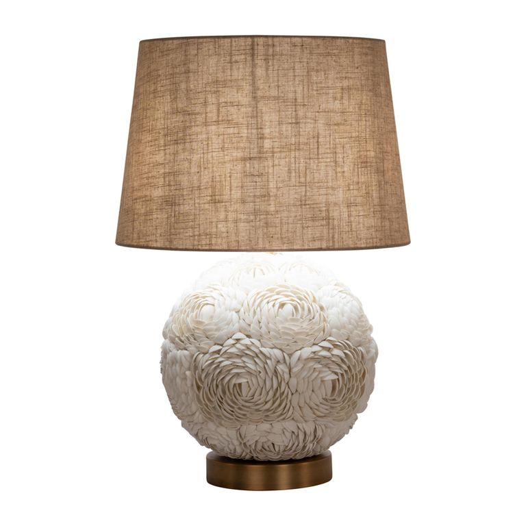 Jamie Table Lamp - Round - White and Gold