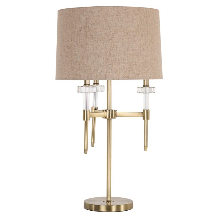 Josie Table Lamp - Round - Brushed Gold - Metal