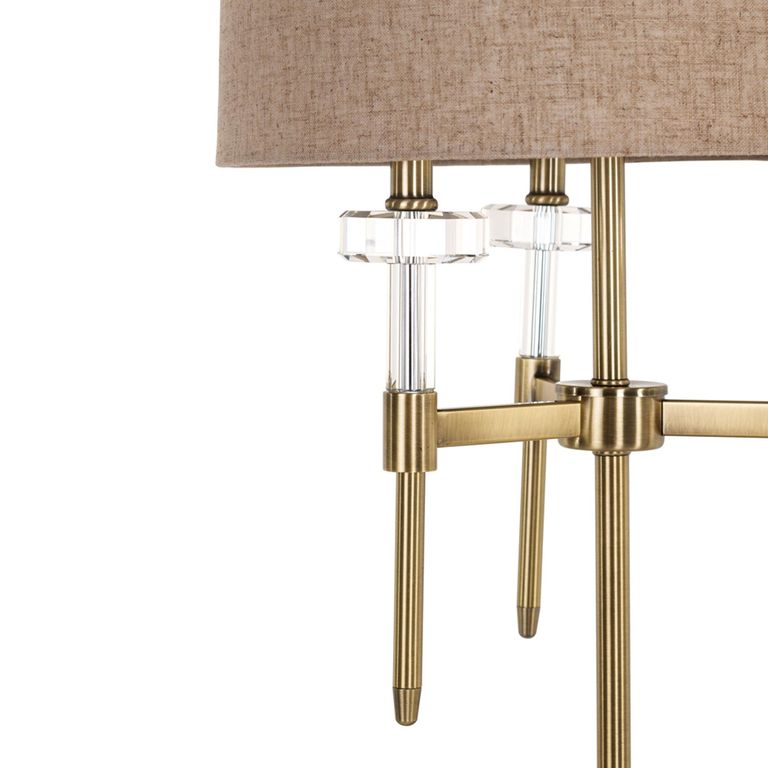 Josie Table Lamp - Round - Brushed Gold - Metal