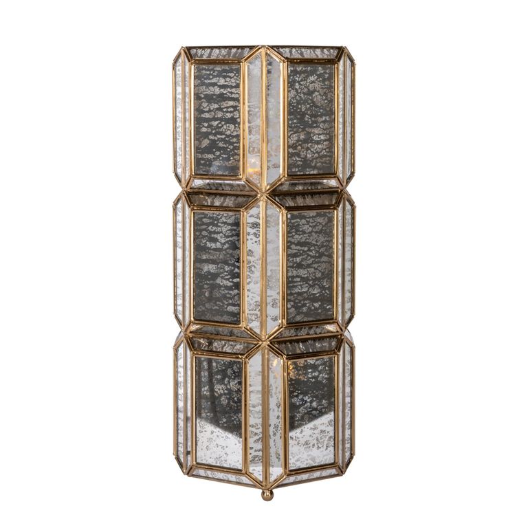 Yael Table Lamp - Octagon - Antique Brass - Glass