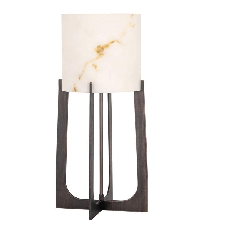 Loura Table Lamp - Round - Bronze - Small - Marble