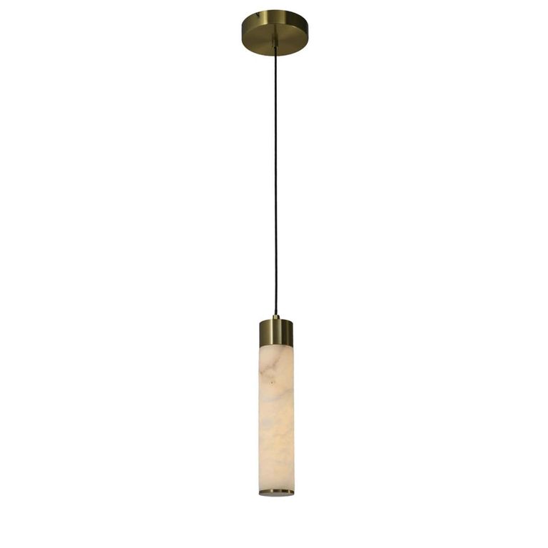 Auralith Chandelier - White and Brass - Metal