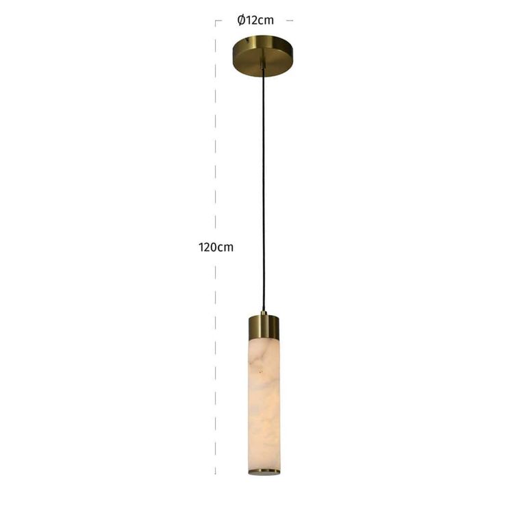 Auralith Chandelier - White and Brass - Metal