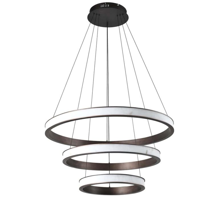 Aurevia Chandelier - Round - Antique Brass - Resin and Metal