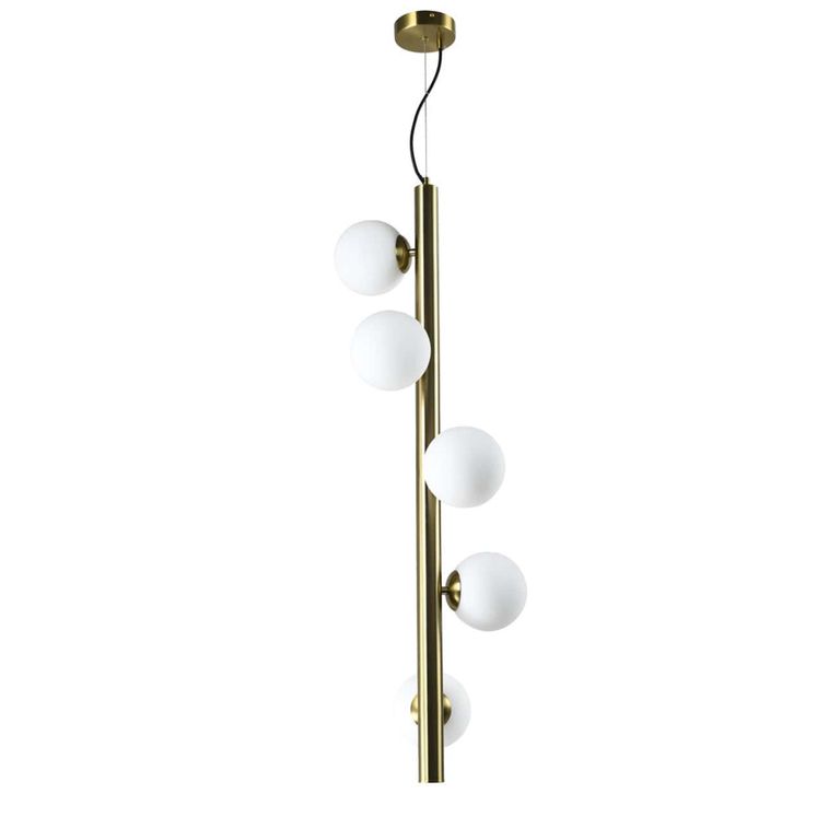 Elorie Chandelier - Antique Brass - Glass and Metal