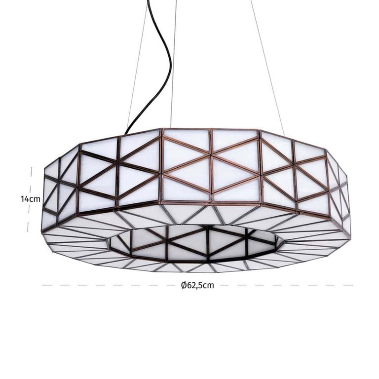 Solaria Chandelier - Round - Copper - Glass and Metal