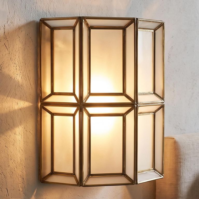 Amara Wall Lamp - Antique Brass - Glass and Metal