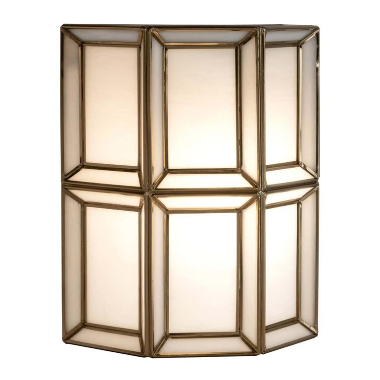 Amara Wall Lamp - Antique Brass - Glass and Metal