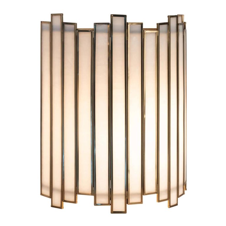 Lima Wall Lamp - Antique Brass - Glass and Metal