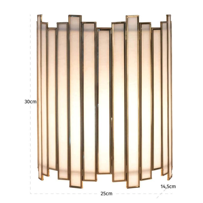 Lima Wall Lamp - Antique Brass - Glass and Metal