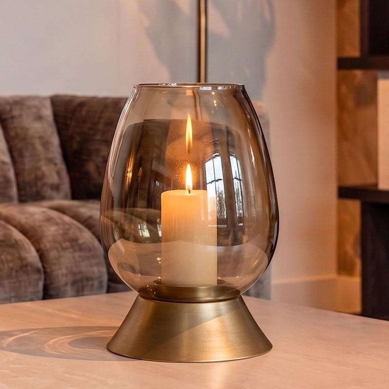 Aubine Hurricane Light - Gold - Glass and Metal