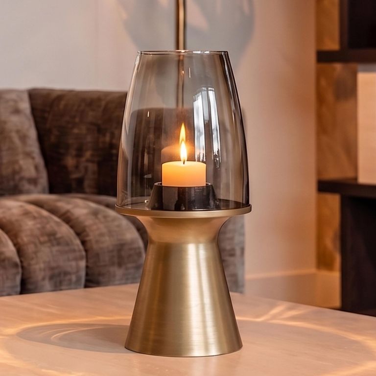Danea Hurricane Light - Brushed Gold - Glass and Metal