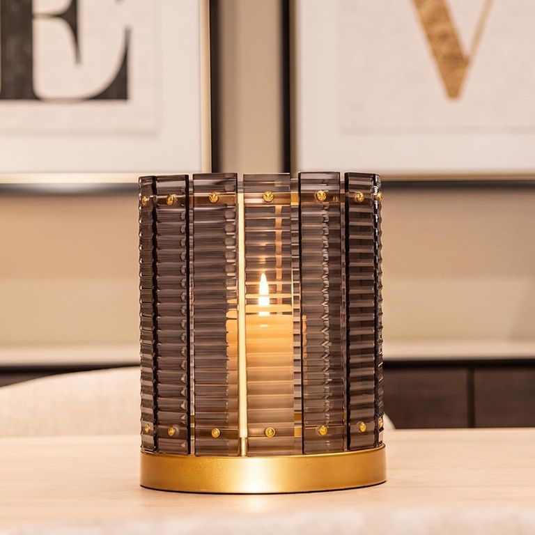 Daylin Hurricane Light - Small - Gold and Smoke - Glass and Metal
