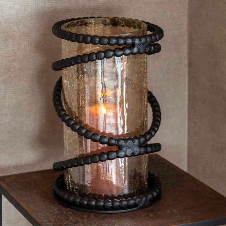 Edison Hurricane Light - Black - Glass and Metal