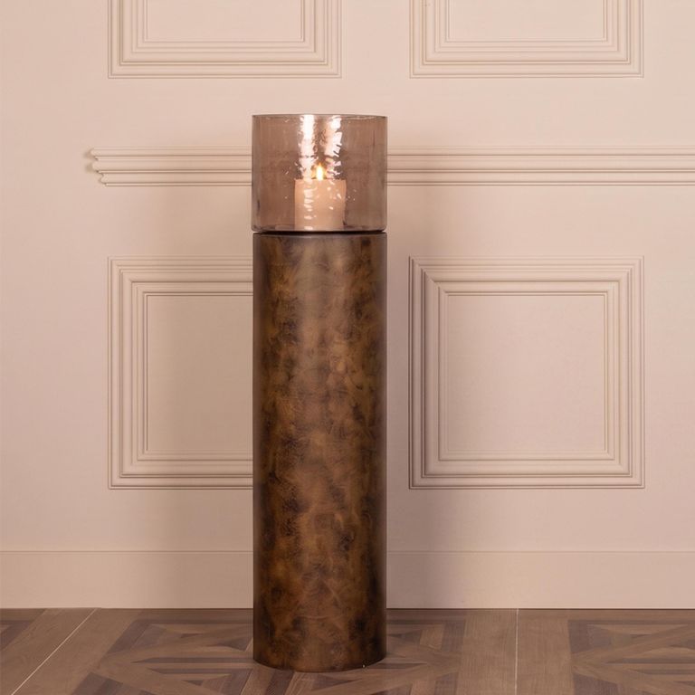 Mayce Hurricane Light - Large - Gold - Glass and Metal