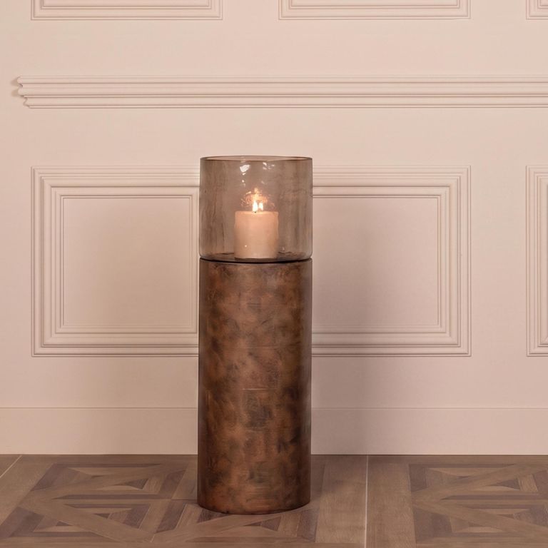 Mayce Hurricane Light - Small - Gold - Glass and Metal