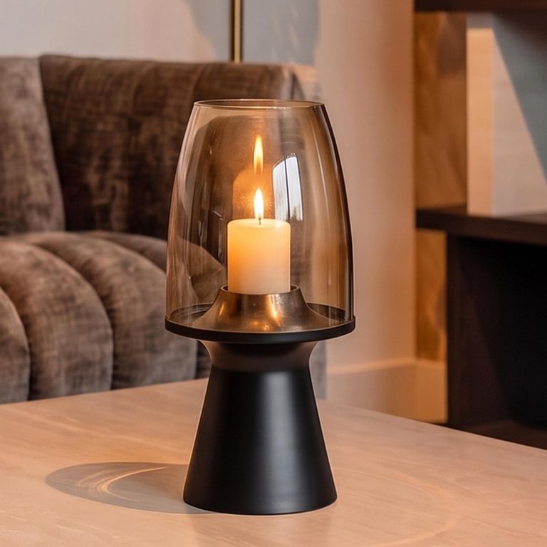 Vienna Hurricane Light - Black - Glass and Metal
