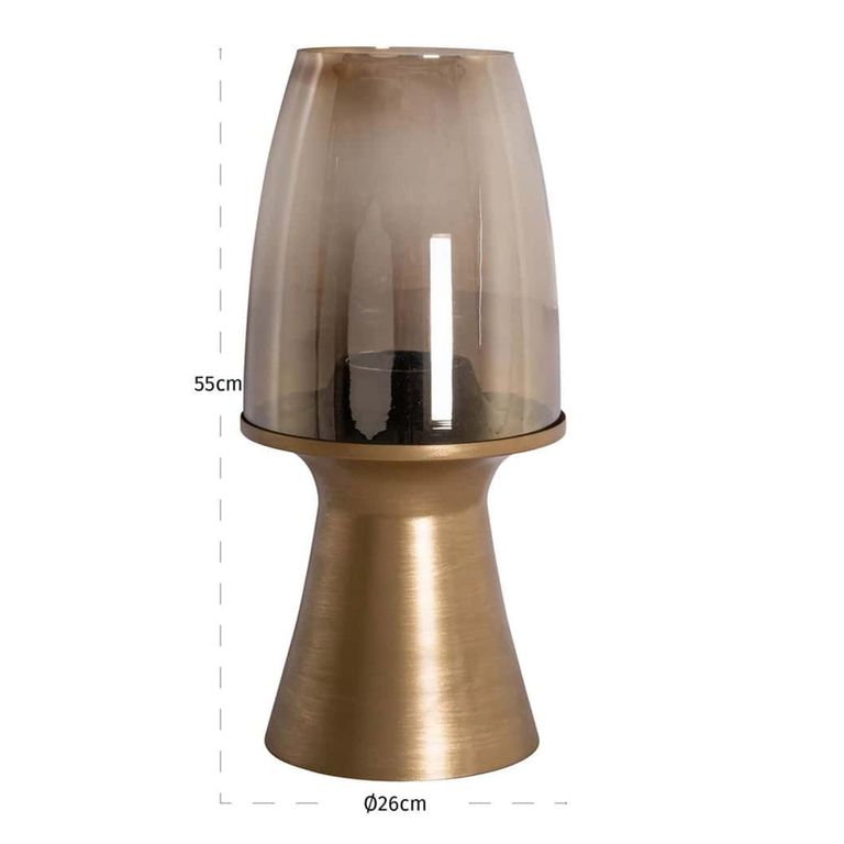 Danea Hurricane Light - Brushed Gold - Glass and Metal