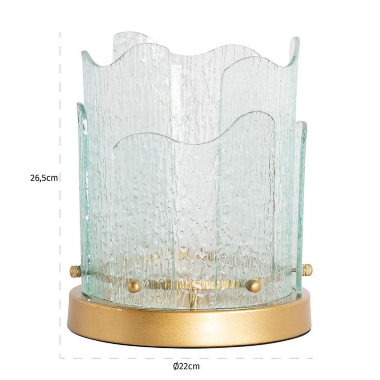 Danila Hurricane Light - Small - Gold - Glass and Metal