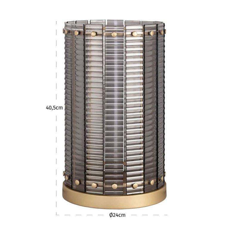 Daylin Hurricane Light - Large - Gold and Smoke - Glass and Metal